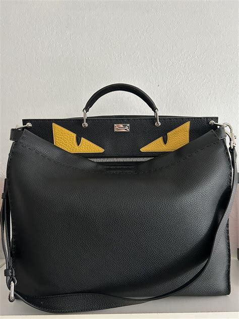 fendi calfskin regular monster peekaboo weighat|fendi peekaboo selleria.